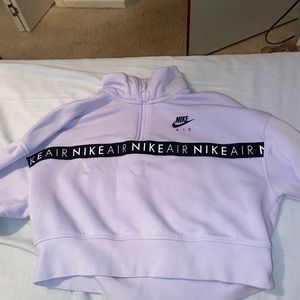 Purple cropped Nike air sweatshirt